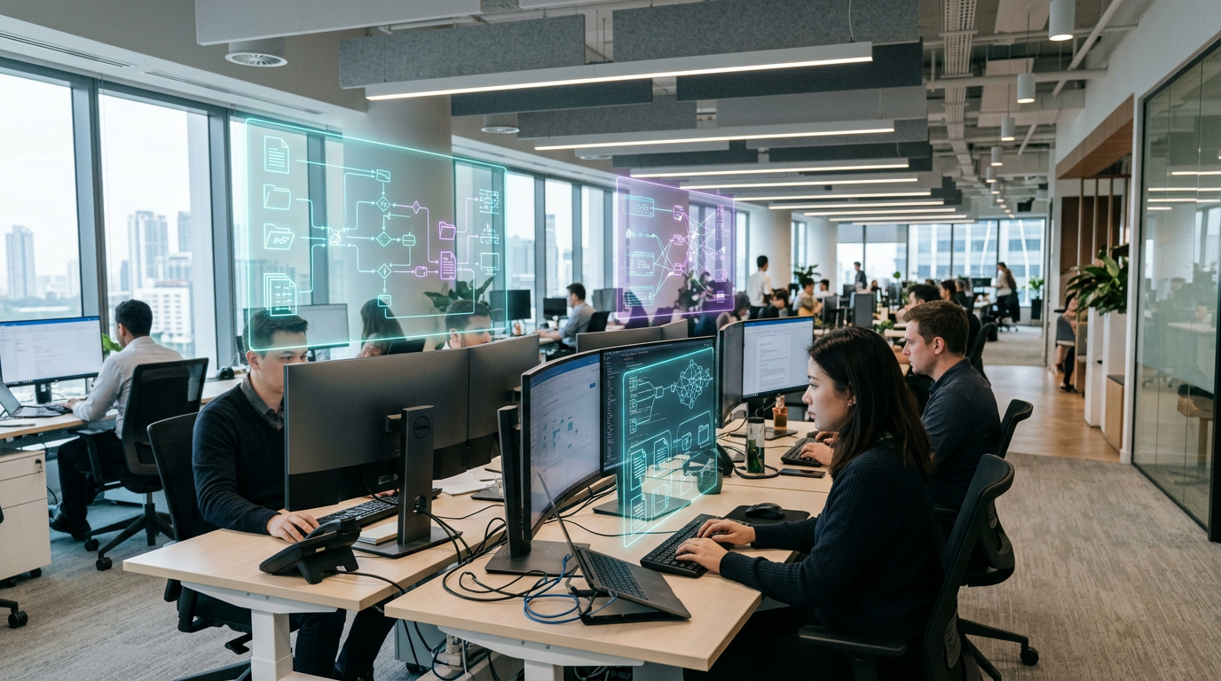 Enterprise office with automation UI